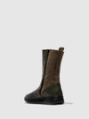 Zip Up Boots EZRA649SOF MILITARY W/GROUND FELT
